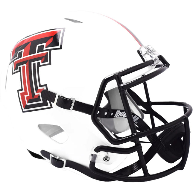 Texas Tech Red Raiders White Riddell NCAA Deluxe Replica Speed Full Size Helmet