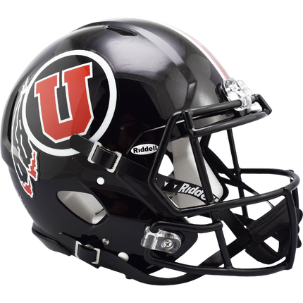 Utah Utes Black Riddell NCAA Authentic Speed Full Size Helmet