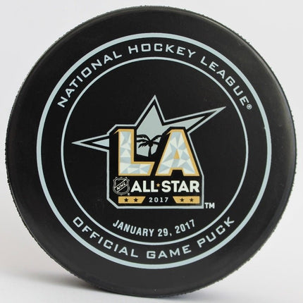 2017 ALL-STAR GAME January 29, 2017 LA NHL Team Sher-Wood Official Ice Hockey Game Puck IN CUBE