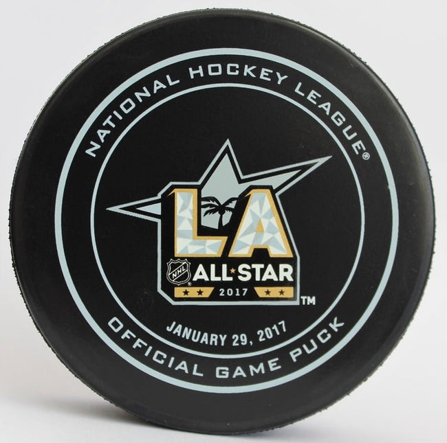 2017 ALL-STAR GAME January 29, 2017 LA NHL Team Sher-Wood Official Ice Hockey Game Puck IN CUBE