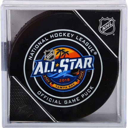 2018 ALL-STAR GAME Tampa Bay NHL Team Sher-Wood Official Ice Hockey Game Puck IN CUBE