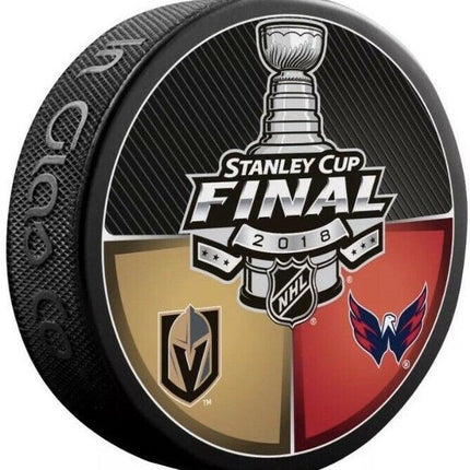 2018 Stanley Cup Final Vegas Golden Knights vs. Washington Capitals Dueling NHL Souvenir Hockey Puck