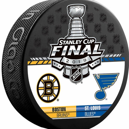 2019 Stanley Cup Final Boston Bruins vs. St. Louis Blues Dueling NHL Souvenir Hockey Puck