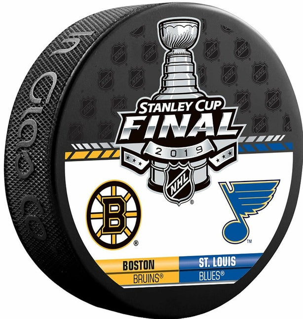 2019 Stanley Cup Final Boston Bruins vs. St. Louis Blues Dueling NHL Souvenir Hockey Puck