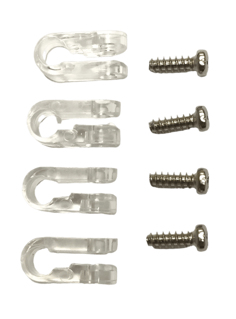 Riddell Customizable Speed Mini Clear Clip (4ct) and Screw (4ct) Set