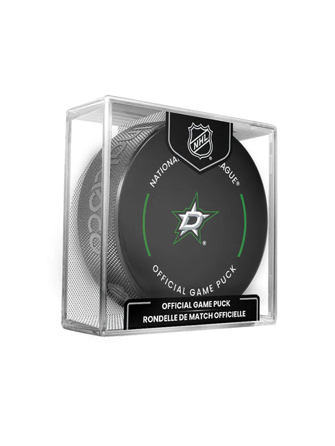 Dallas Stars NHL Official Game Hockey Puck In Cube