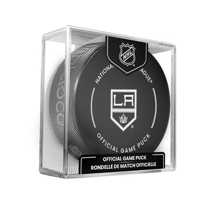 Los Angeles Kings NHL Official Game Hockey Puck In Cube