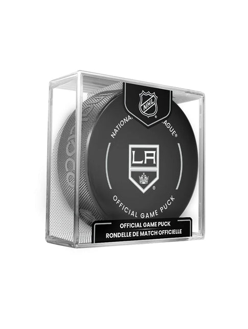 Los Angeles Kings NHL Official Game Hockey Puck In Cube