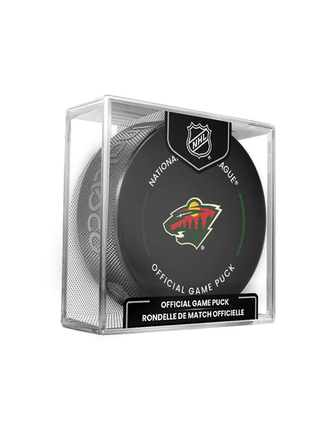 Minnesota Wild NHL Official Game Hockey Puck In Cube