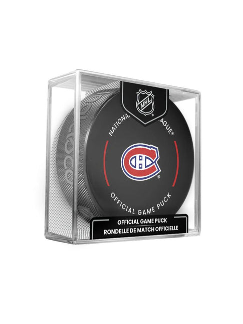 Montreal Canadiens NHL Official Game Hockey Puck In Cube