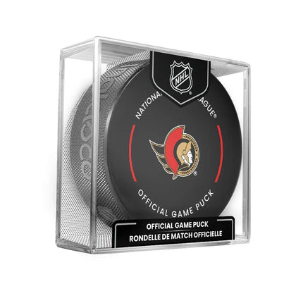 Ottawa Senators NHL Official Game Hockey Puck In Cube