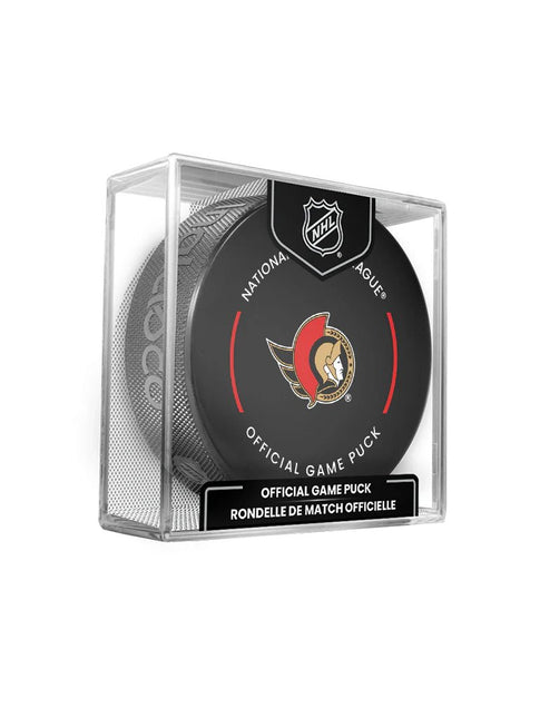 Ottawa Senators NHL Official Game Hockey Puck In Cube