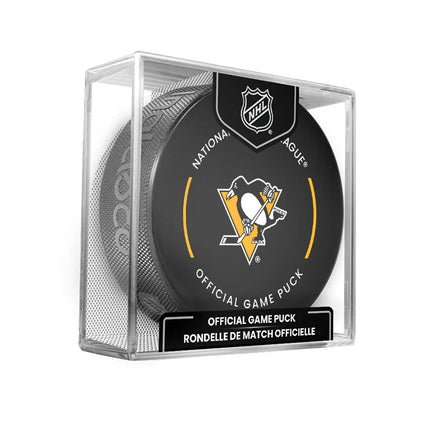 Pittsburgh Penguins NHL Official Game Hockey Puck In Cube