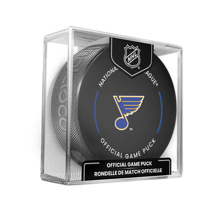 St. Louis Blues NHL Official Game Hockey Puck In Cube