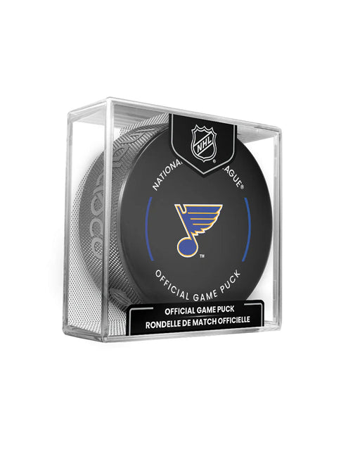 St. Louis Blues NHL Official Game Hockey Puck In Cube