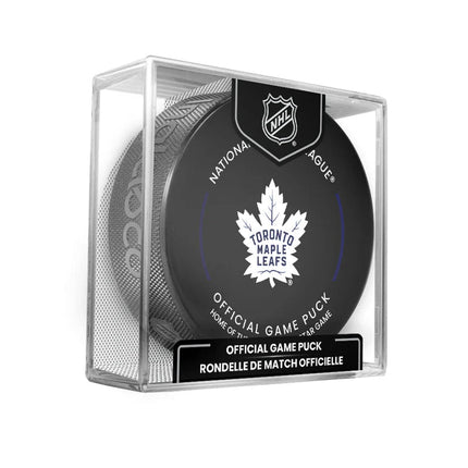 Toronto Male Leafs 2024 All-Star Game NHL Official Game Hockey Puck In Cube