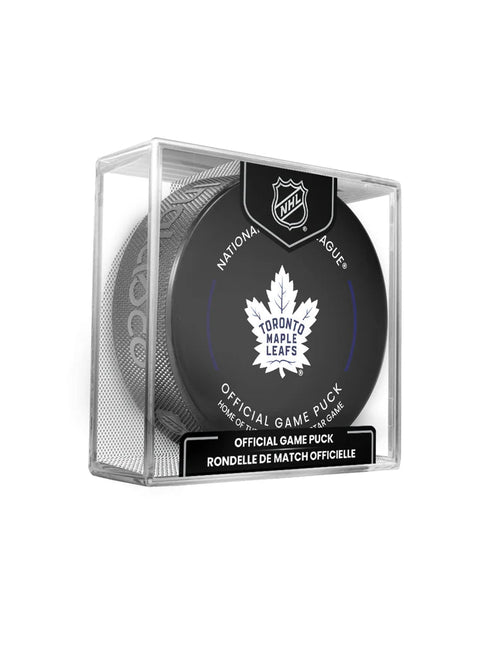 Toronto Male Leafs 2024 All-Star Game NHL Official Game Hockey Puck In Cube