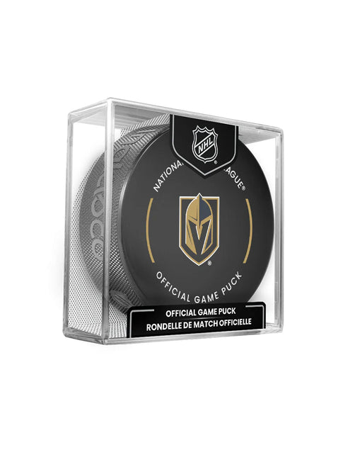 Vegas Golden Knights NHL Official Game Hockey Puck In Cube