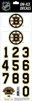 Boston Bruins Sportstar NHL Hockey Helmet On-Ice Decals Kit - White