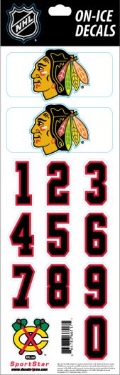 Chicago Blackhawks Sportstar NHL Hockey Helmet On-Ice Decals Kit - White