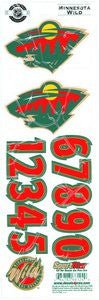 Minnesota Wild Sportstar NHL Hockey Helmet On-Ice Decals Kit - White