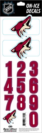 Arizona Coyotes Sportstar NHL Hockey Helmet On-Ice Decals Kit - White