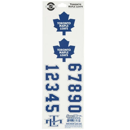 Toronto Maple Leafs Sportstar NHL Hockey Helmet On-Ice Decals Kit - White