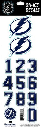 Tampa Bay Lightning Sportstar NHL Hockey Helmet On-Ice Decals Kit - White