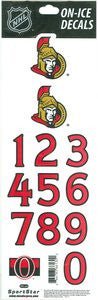 Ottawa Senators Sportstar NHL Hockey Helmet On-Ice Decals Kit - White Retro