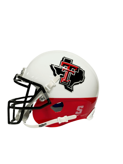 Texas Tech Red Raiders White Flags Schutt NCAA College Football Authentic Mini Helmet