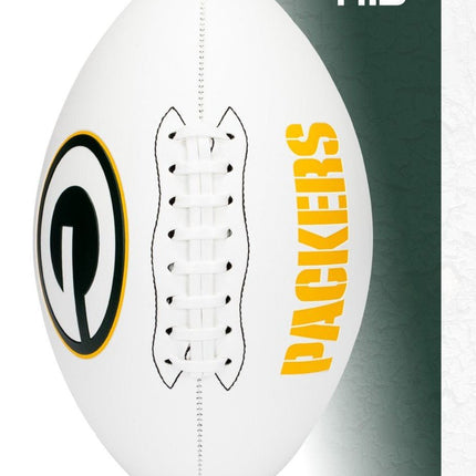 Green Bay Packers Franklin NFL Team Signature Autograph White Panel Football - Deflated