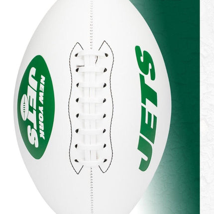 New York Jets Franklin NFL Team Signature Autograph White Panel Football - Deflated