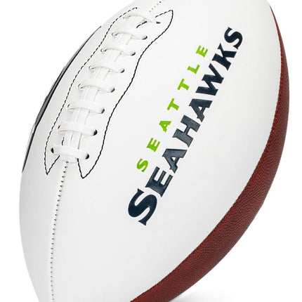 Seattle Seahawks Franklin NFL Team Signature Autograph White Panel Football - Deflated