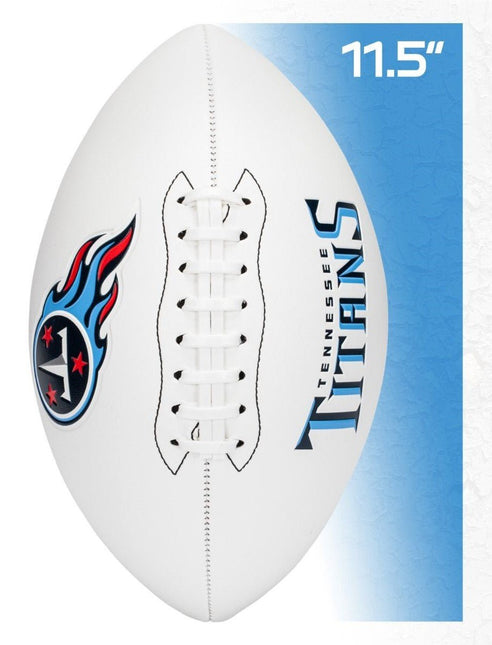 Tennessee Titans Franklin NFL Team Signature Autograph White Panel Football - Deflated