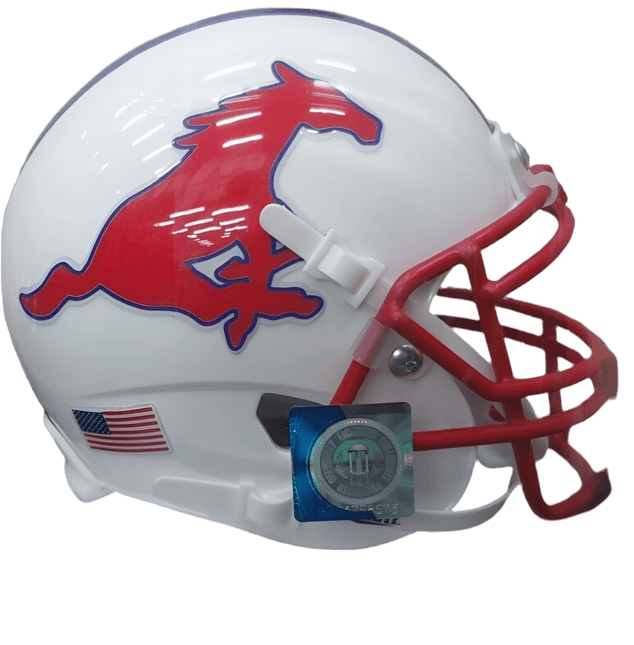 Southern Methodist SMU Mustangs White Schutt NCAA College Football Authentic Mini Helmet