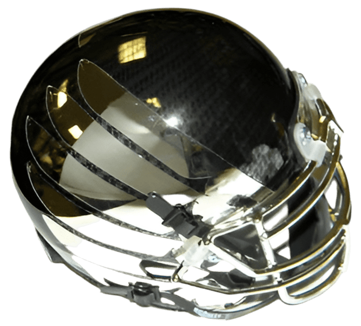 Oregon Ducks Chrome Wing Carbon Fiber Black Schutt NCAA College Football Authentic Mini Helmet