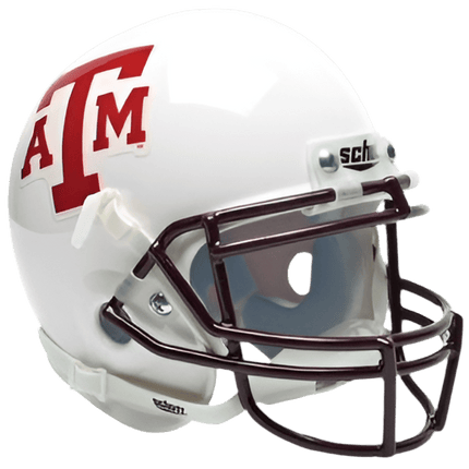 Texas A&M Aggies White Schutt NCAA College Football Authentic Team Mini Helmet