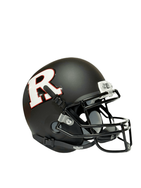 Rutgers Scarlett Knights Black w/ White "R" Schutt NCAA College Football Authentic Mini Helmet