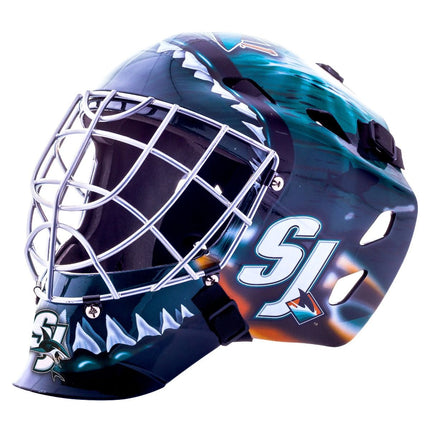 San Jose Sharks Franklin GFM 1500 NHL Team Full Size Youth Goalie Mask