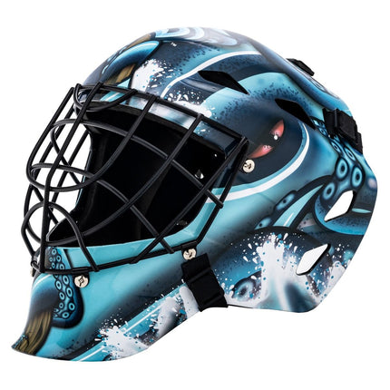 Seattle Kraken Franklin GFM 1500 NHL Team Full Size Youth Goalie Mask