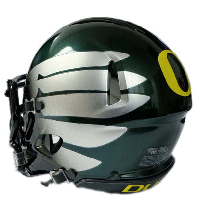 Oregon Ducks Titanium Thunder Green Riddell NCAA Speed Mini Helmet