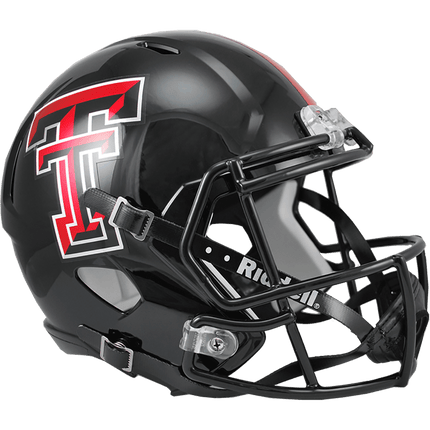 Texas Tech Red Raiders Black Riddell NCAA Deluxe Replica Speed Full Size Helmet