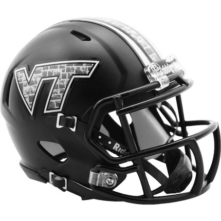 Virginia Tech Hokies Matte Black Riddell NCAA Speed Mini Helmet