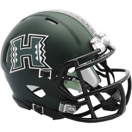 Hawaii Rainbow Warriors Matte Green Riddell NCAA Speed Mini Helmet