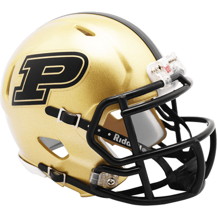 Purdue Boilermakers 2022 Gold Riddell NCAA Speed Mini Helmet