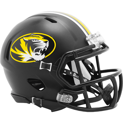 Missouri Tigers Matte Black Riddell NCAA Speed Mini Helmet