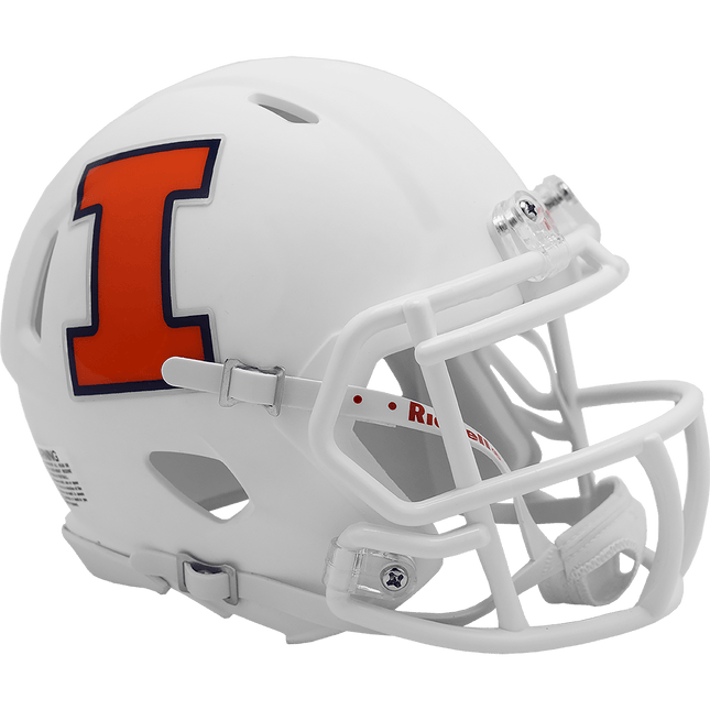 Illinois Fighting Illini White Riddell NCAA Speed Mini Helmet