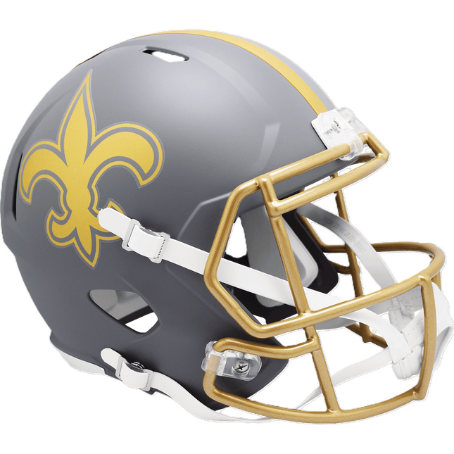 New Orleans Saints Slate Riddell NFL Deluxe Replica Speed Full Size Helmet