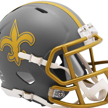 New Orleans Saints Slate Riddell NFL Speed Mini Helmet