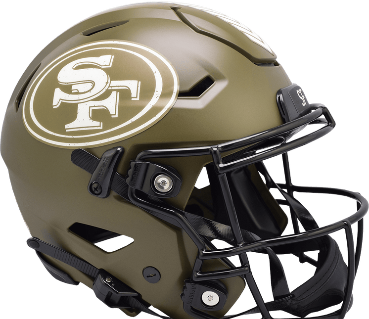 San Francisco 49ers 2022 Salute To Service Riddell NFL Authentic Speedflex Full Size Helmet